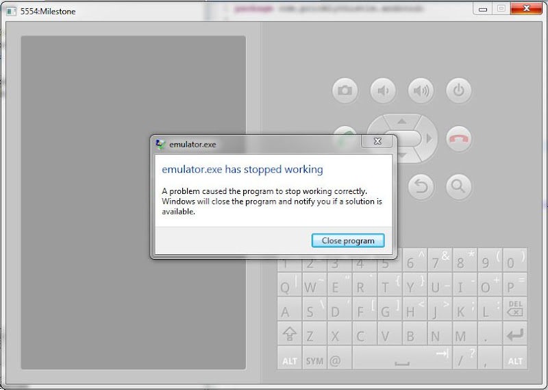 Android emulator crashing on Windows 7 64 Bit